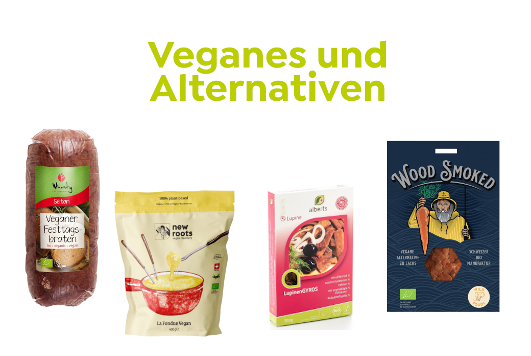Veganes und Alternativen zu tierischen Produkten